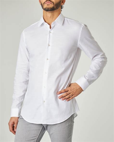 camicia bianca prada uomo|Camicia in cotone Bianco .